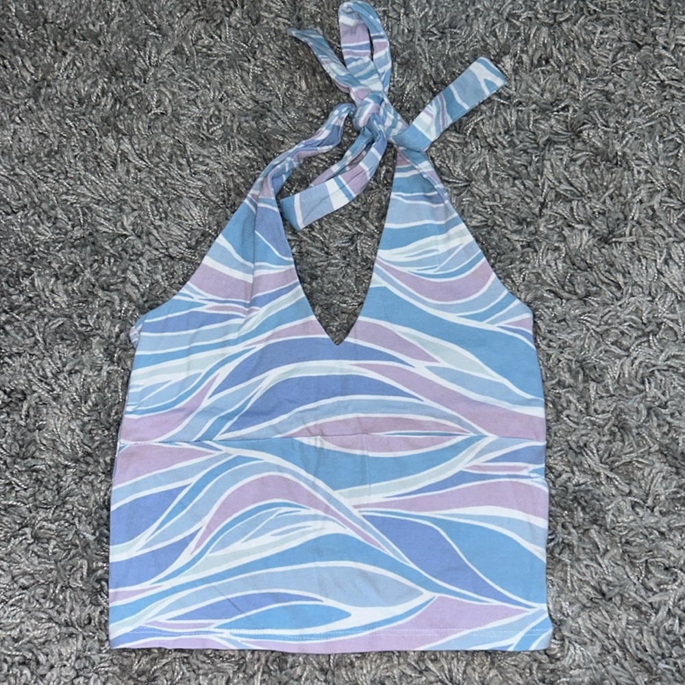 Hollister Blue Pastel Halter Top Size Small